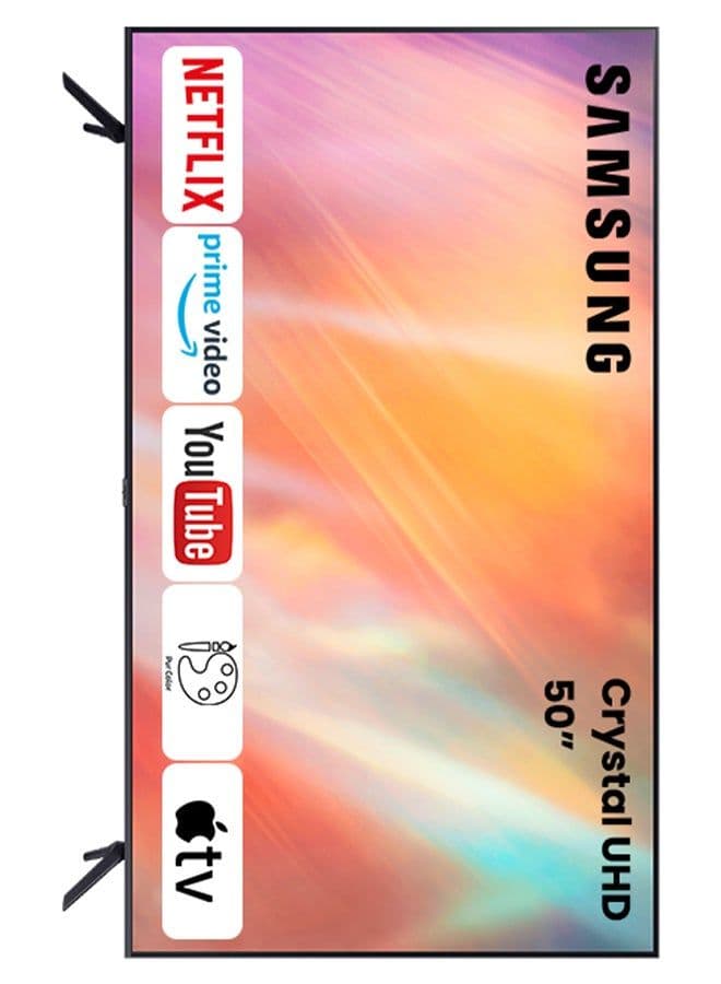 50-Inch Crystal UHD Crystal Processor 4K Flat Smart Tv UA50AU7000UXZN / UA50AU7000UXEG Titan Grey image - FreshCart