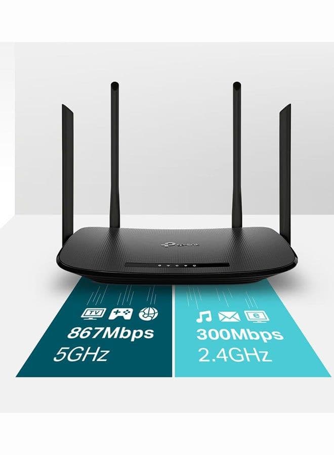 Archer VR300 AC1200 Wireless VDSL/ADSL Modem Router Black image - FreshCart
