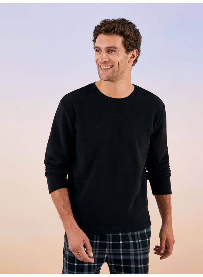 Standard Pattern Plaid Fleece Men's Pajamas Set image - FreshCart