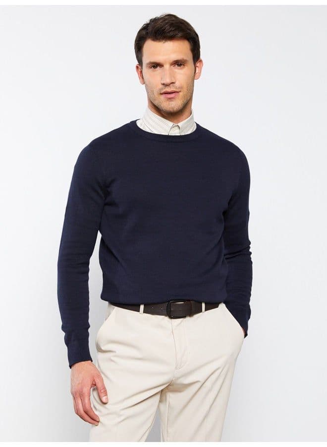 Crew Neck Long Sleeve Men's Knitwear Sweater image - FreshCart