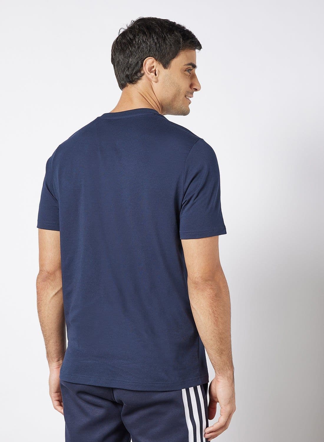 Essentials Embroidered Linear Logo T-Shirt Navy image - FreshCart