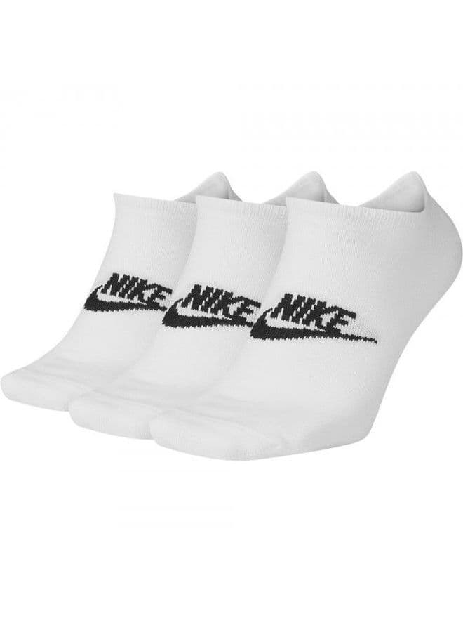 NSW Everyday Essentials No-Show Socks (Pack of 3) White/Black image - FreshCart