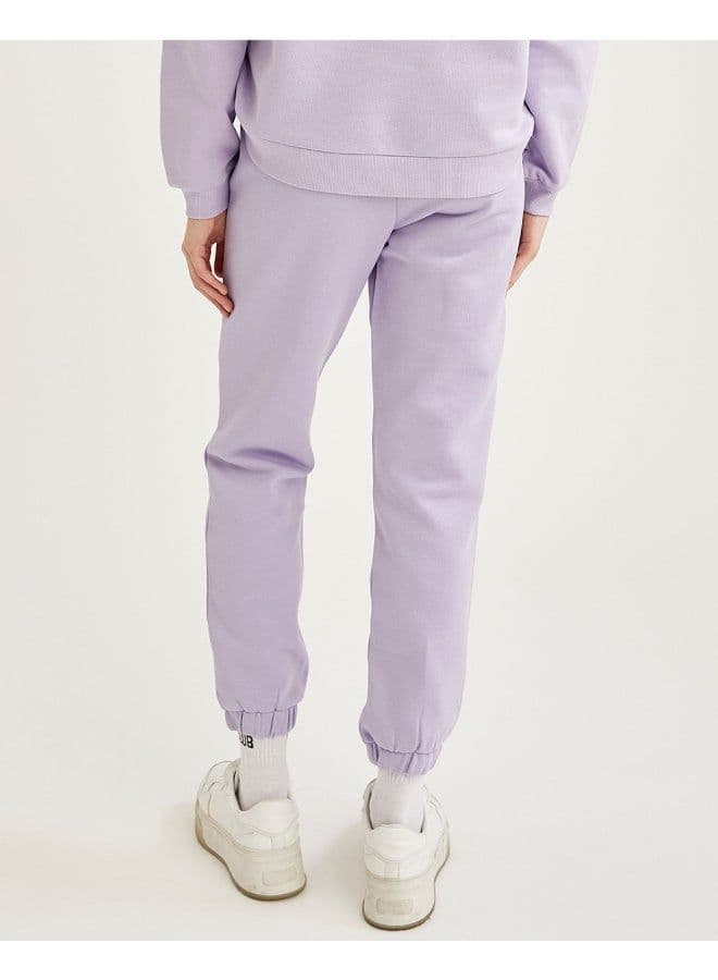 Relaxed Fit Knitted Joggers Lilac image - FreshCart