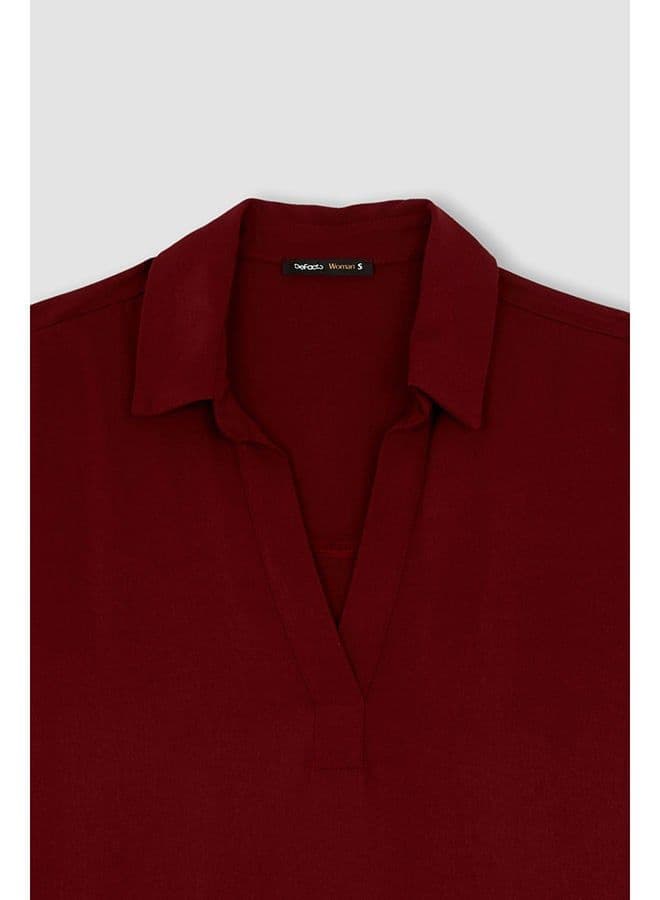 Woman Bordeaux Long Sleeve Blouse BORDEAUX image - FreshCart