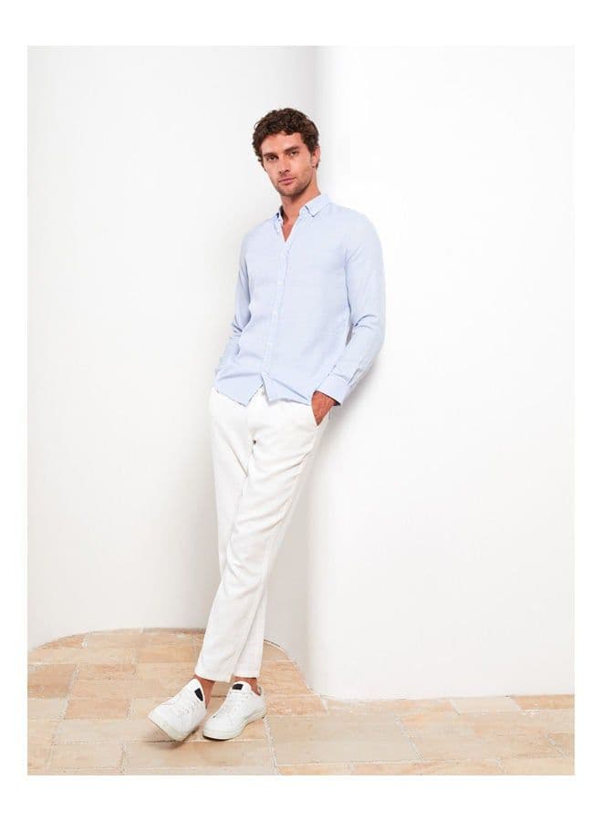 Slim Fit Long Sleeve Dobby Men's Shirt image - FreshCart